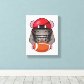 Rat op Football Sport Canvas Afdruk (Insitu (Houten vloer))