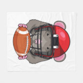 Rat op Football Sport Fleece Deken (Voorkant (Horizontaal))