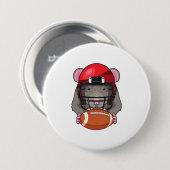 Rat op Football Sport Ronde Button 7,6 Cm (Voorkant /achterkant)