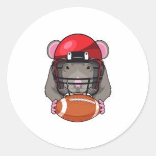 Rat op Football Sport Ronde Sticker