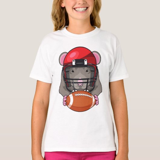 Rat op Football Sport T-shirt (Voorkant)