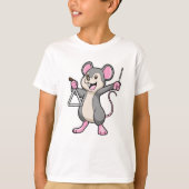 Rat op muziek met Triangel T-shirt (Voorkant)