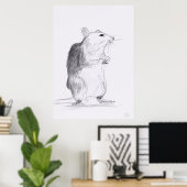 Rat originele tekening 24x36 Poster (Thuiskantoor)