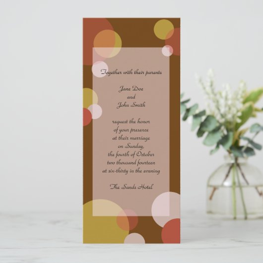 Rat Pack Uitnodiging - Bruin (Staand voorkant)