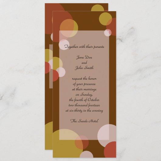 Rat Pack Uitnodiging - Bruin (Voorkant / Achterkant)