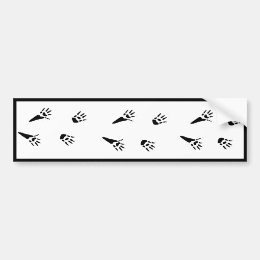 Rat Paw Print - Bumpersticker (Voorkant)