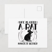Rat Pet | Rattenpitten van knaagdieren Briefkaart (Voorkant / Achterkant)