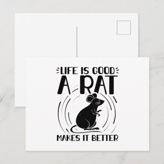 Rat Pet | Rattenpitten van knaagdieren Briefkaart (Voorkant / Achterkant)
