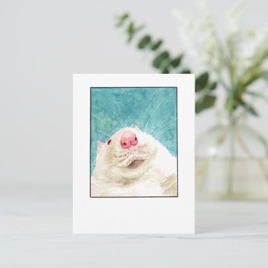 Rat Pet Selfie- DNM Briefkaarten (Staand voorkant)