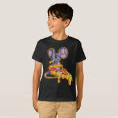 Rat Pizza Grappige Dief Muis T-shirt (Voorkant volledig)