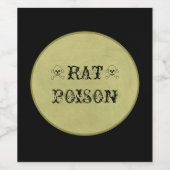 Rat Poison Halloween Potion Wijn Etiket (Enkel label)