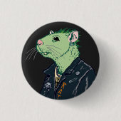 Rat Punk™ Ronde Button 3,2 Cm (Voorkant)