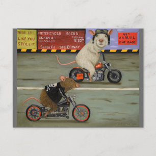 Rat Race 3-motorrijwiel Briefkaart