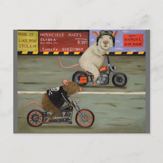 Rat Race 3-motorrijwiel Briefkaart (Voorkant)