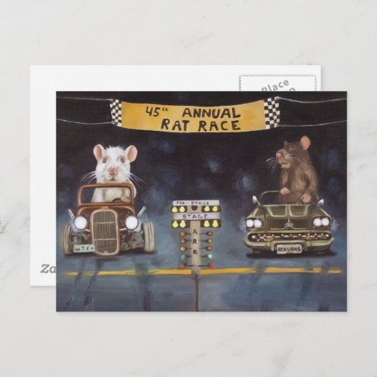 Rat Race Briefkaart (Voorkant / Achterkant)