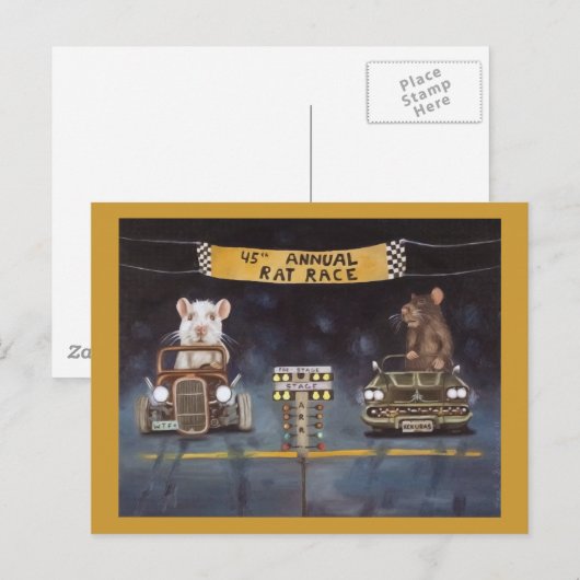 Rat Race Briefkaart (Voorkant / Achterkant)