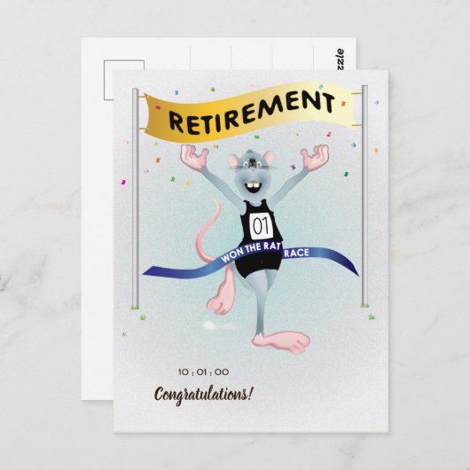 Rat Race Funny Retirement Briefkaart (Voorkant / Achterkant)