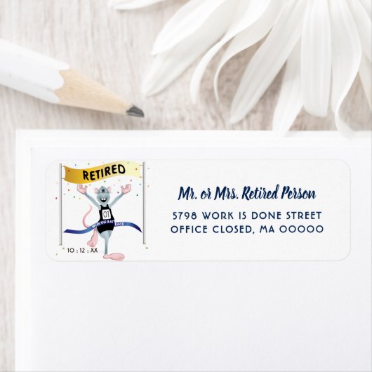 Rat Race Funny Retirement Etiket (Insitu)
