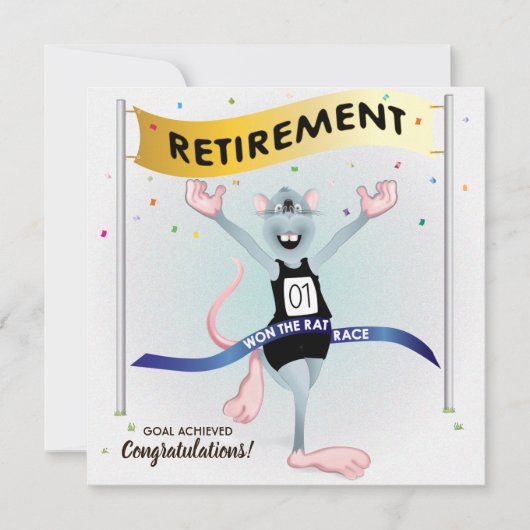 Rat Race Funny Retirement Kaart (Voorkant)
