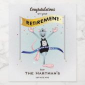 Rat Race Funny Retirement Wijn Etiket (Enkel label)