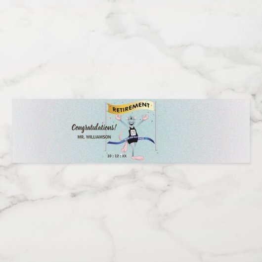 Rat Race Grappig Pensioen Partij Waterfles Etiket (Enkel label)