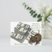 Rat Race, Howard Zinn Briefkaart (Staand voorkant)