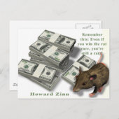 Rat Race, Howard Zinn Briefkaart (Voorkant / Achterkant)