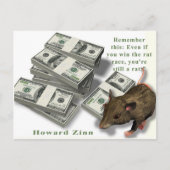 Rat Race, Howard Zinn Briefkaart (Voorkant)