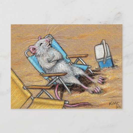 Rat relaxen op het Briefkaart van de Beach (Voorkant)