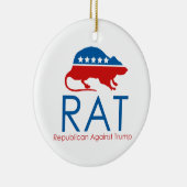 RAT Republican against Trump Keramisch Ornament (Rechts)