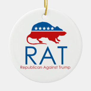 RAT Republican against Trump Keramisch Ornament
