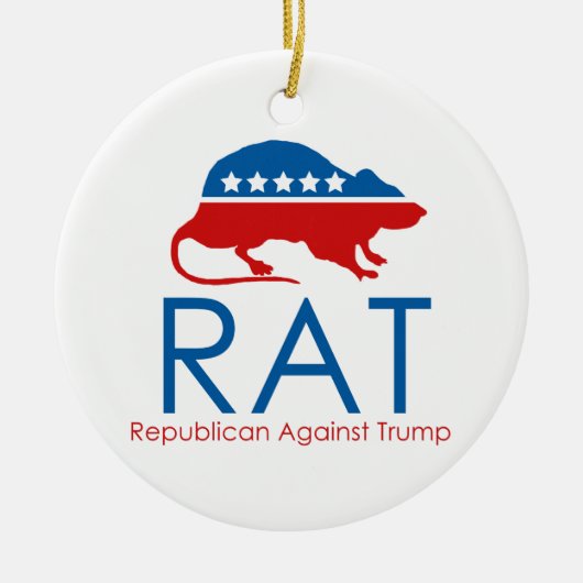 RAT Republican against Trump Keramisch Ornament (Voorkant)