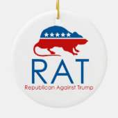 RAT Republican against Trump Keramisch Ornament (Achterkant)