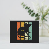 Rat Retro Briefkaart (Staand voorkant)