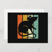 Rat Retro Briefkaart (Voorkant / Achterkant)