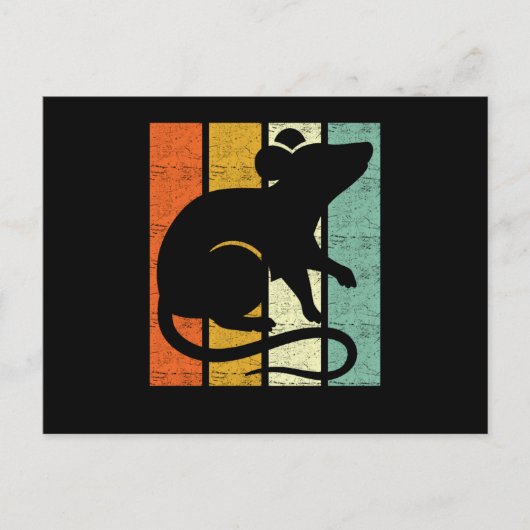 Rat Retro Briefkaart (Voorkant)
