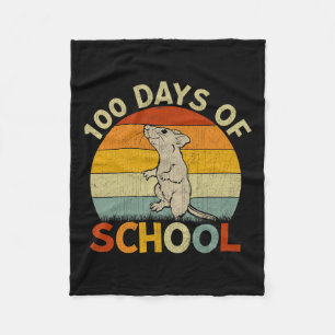 Rat Retro Jongens Meisjes Leraren 100ste Dag van d Fleece Deken