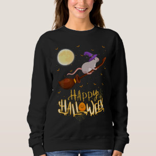 Rat Ride Heks Schot Hagel Rat Halloween Trui