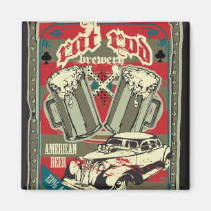 Rat Rod Brewery Magnet