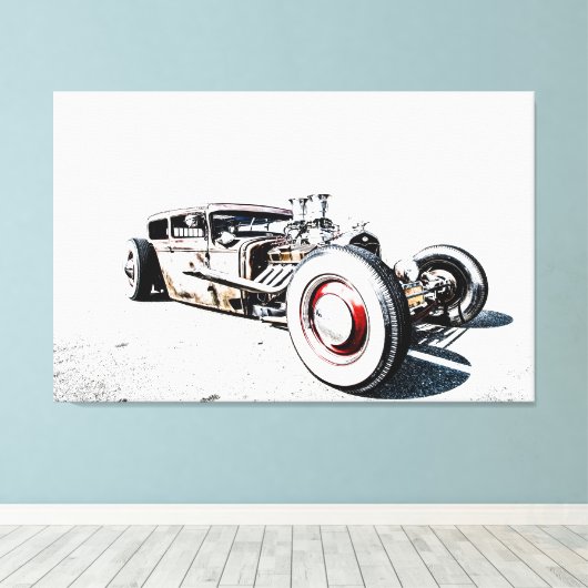 Rat Rod Canvas Afdruk (Insitu (Houten vloer))