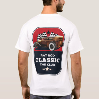 Rat rod classic car club t-shirt