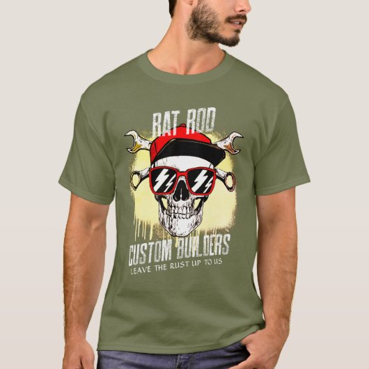 Rat Rod Custom Builders laten de rust aan ons over T-shirt (Voorkant)