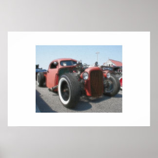 Rat Rod - Luchtborstel en inkt Poster