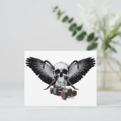 Rat Rod Skull & Crowbars Briefkaart (Staand voorkant)