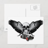 Rat Rod Skull & Crowbars Briefkaart (Voorkant / Achterkant)
