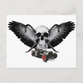Rat Rod Skull & Crowbars Briefkaart (Voorkant)