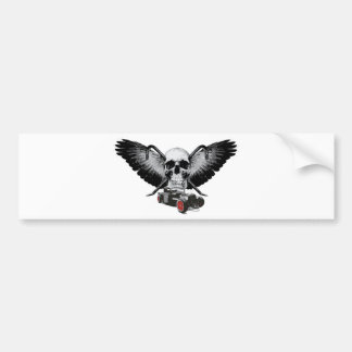Rat Rod Skull & Crowbars Bumpersticker