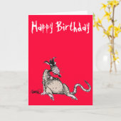 Rat Rod Verjaardag Kaart (Gele Bloem)