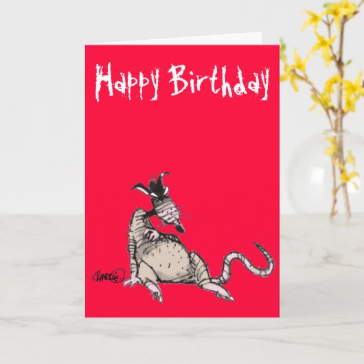 Rat Rod Verjaardag Kaart (Gele Bloem)