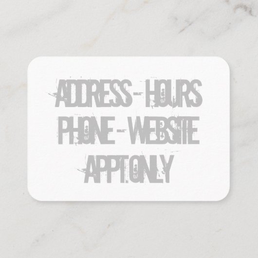 Rat Rod Visitekaartje (Achterkant)